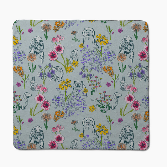 Wildflower Woof Plush Towel