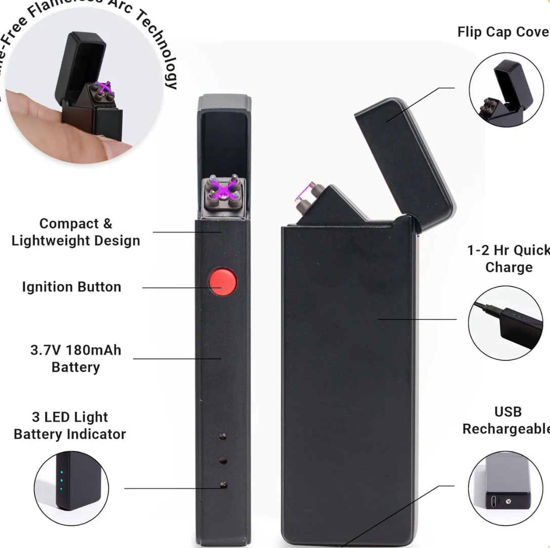 Pocket Electric Arc Lighter - Rose Gold