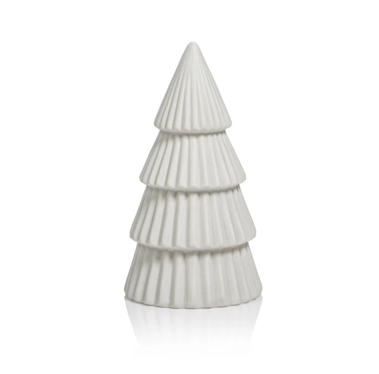 Ceramic Holiday Tree - Matt White - 6.75 in