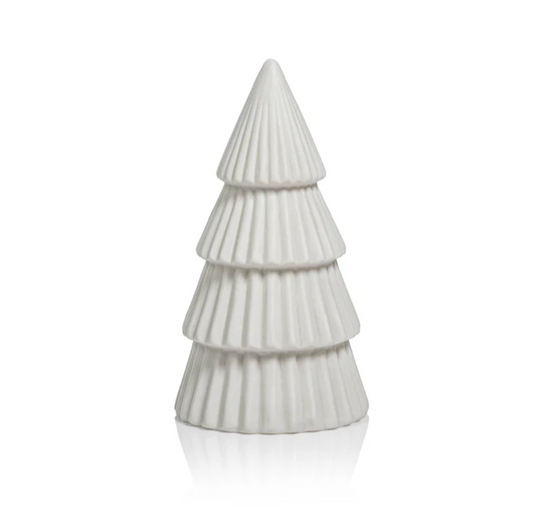 Ceramic Holiday Tree - Matt White - 6.75 in