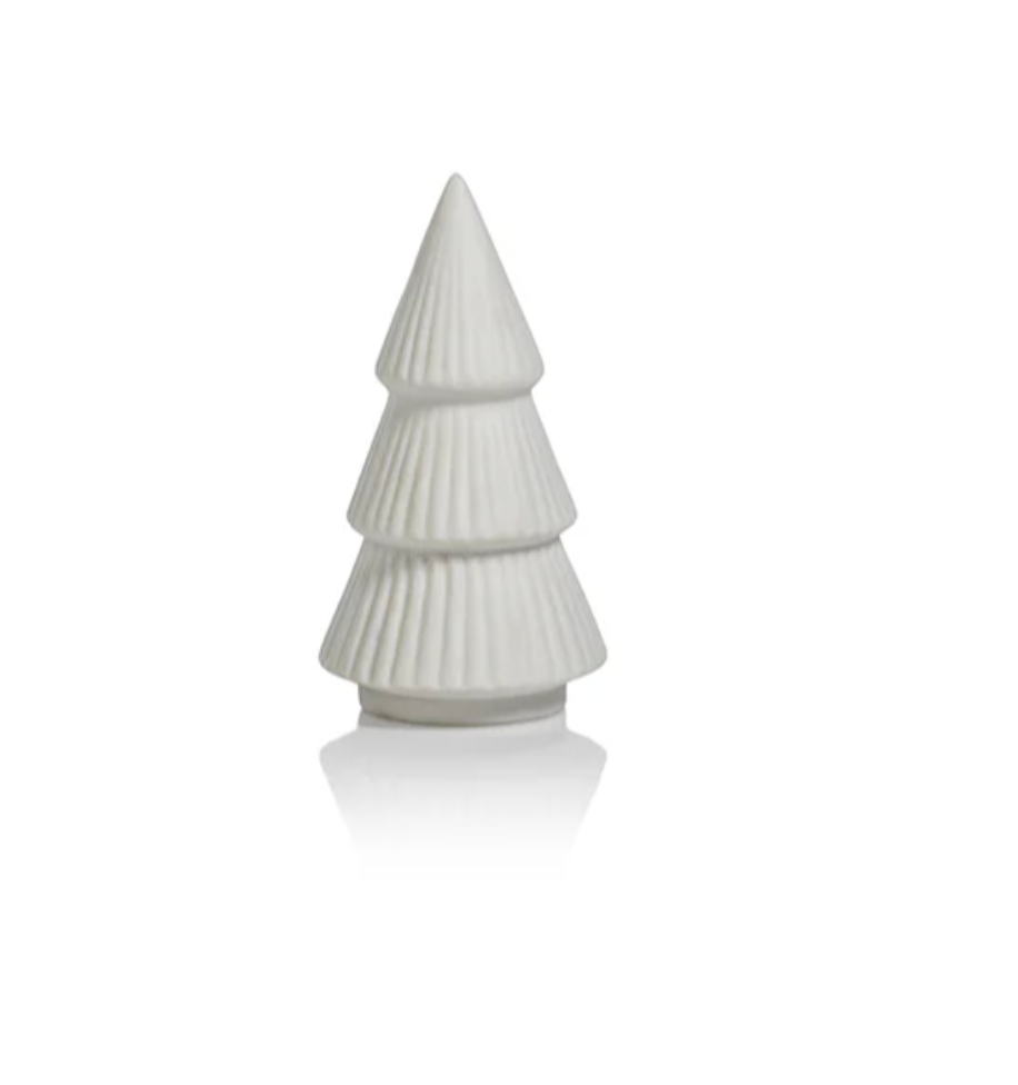 Ceramic Holiday Tree - Matt White - 3.75 in