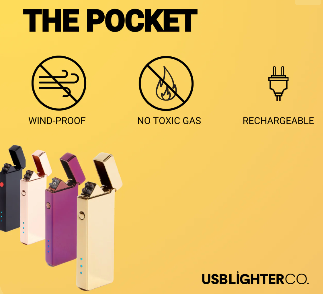 Pocket Electric Arc Lighter - Rose Gold