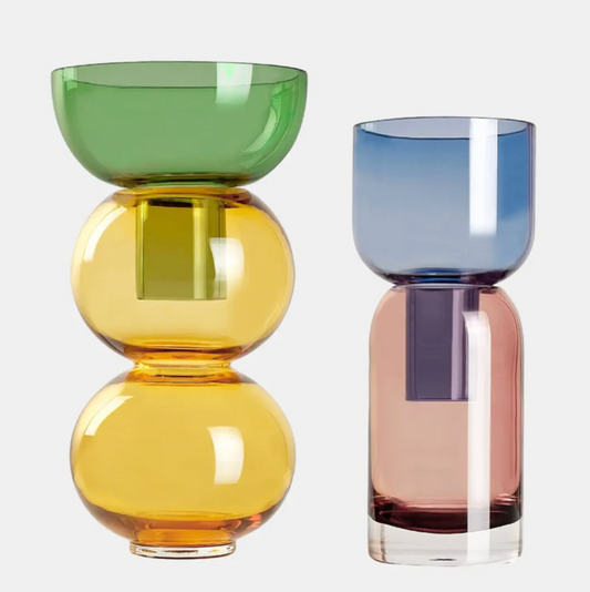 Fusion Lemon Small Set - Reversible Glass Vase