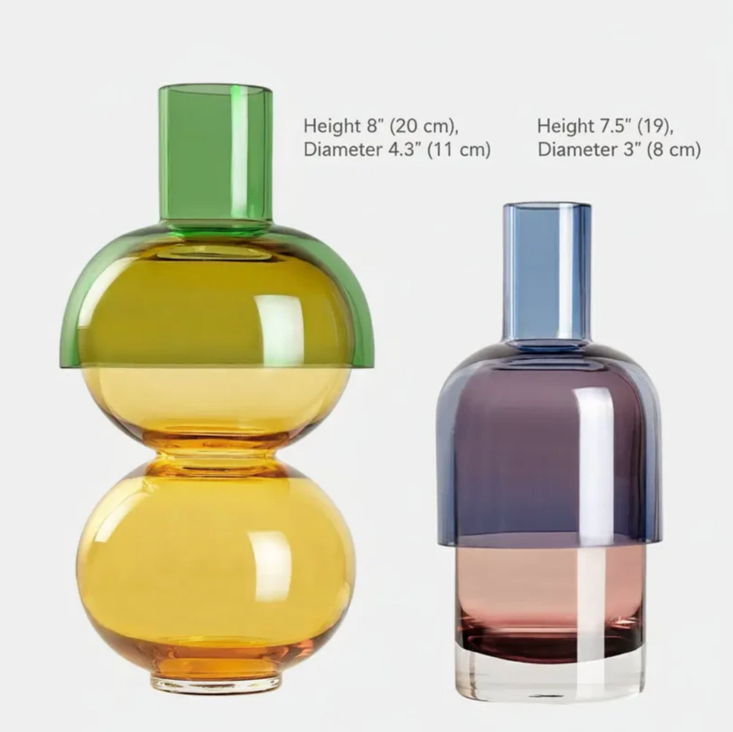 Fusion Lemon Small Set - Reversible Glass Vase