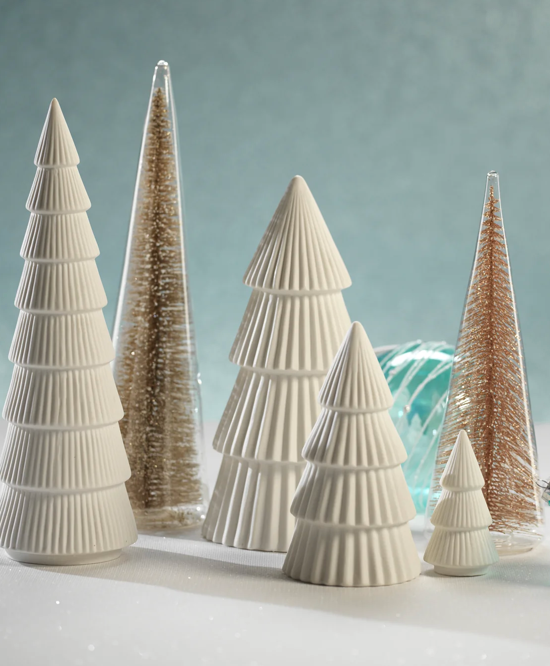 Ceramic Holiday Tree - Matt White - 10.25 in