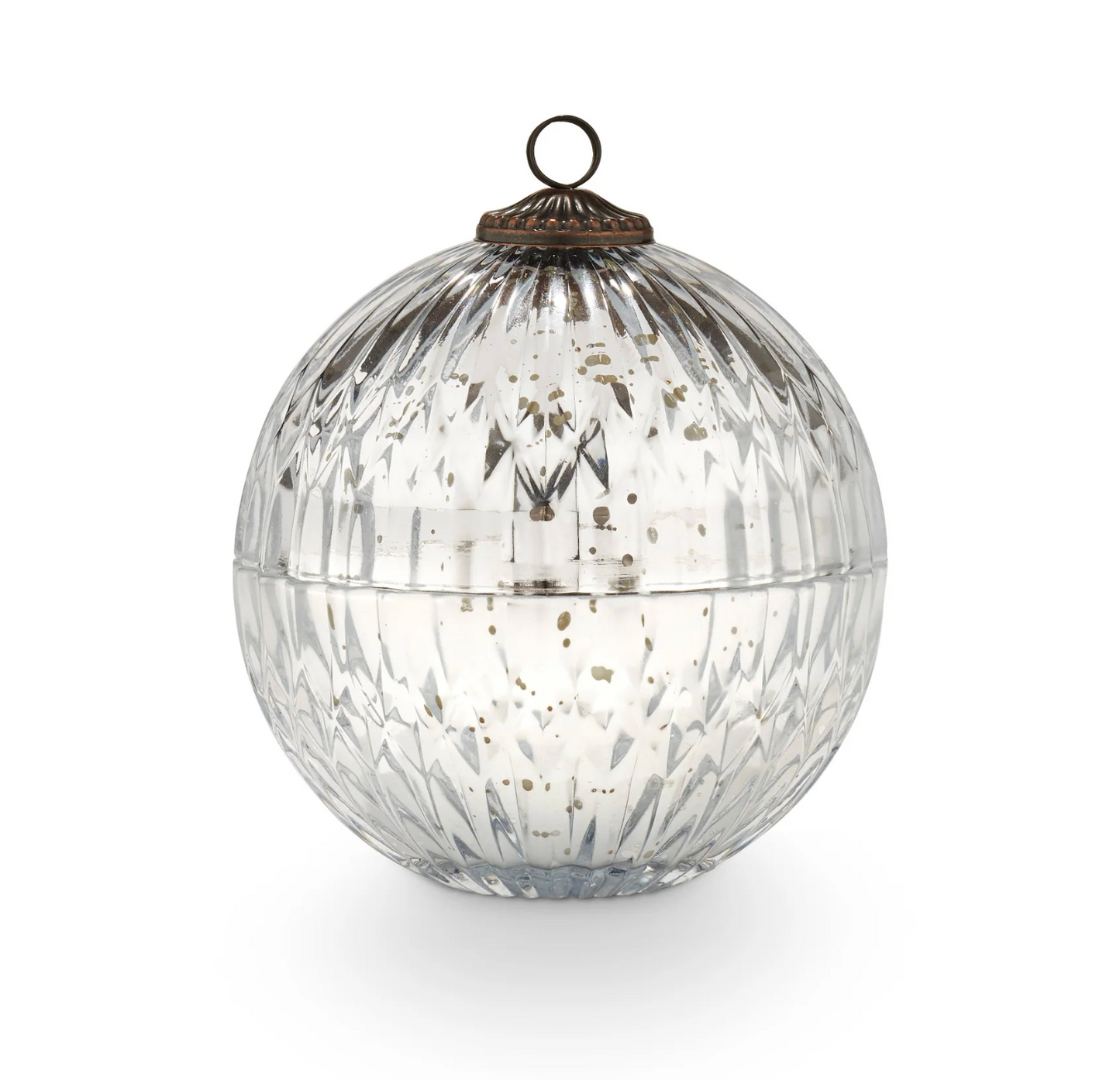 Silver Mercury Ornament Candle