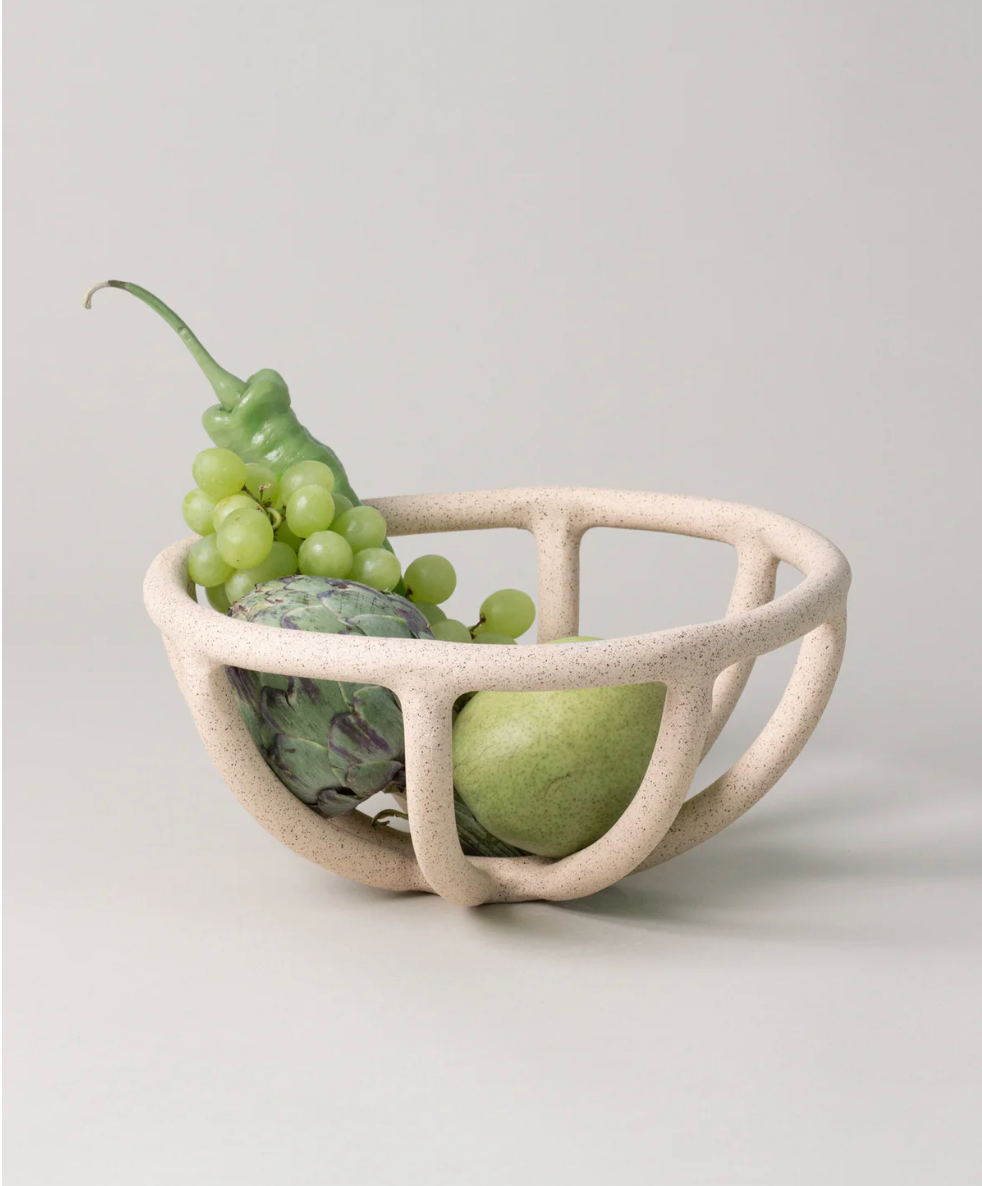 Prong Fruit Bowl - Sand (medium)