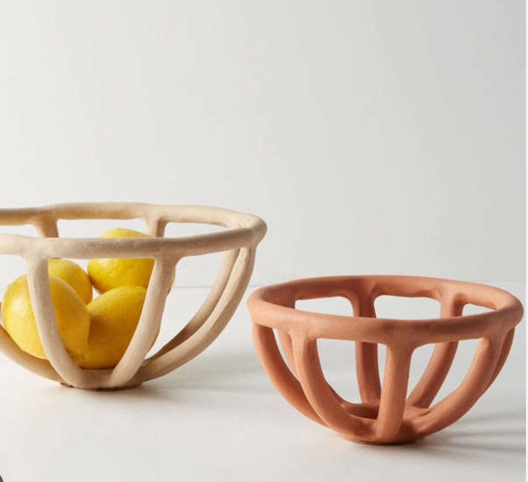 Prong Fruit Bowl - Sand (medium)