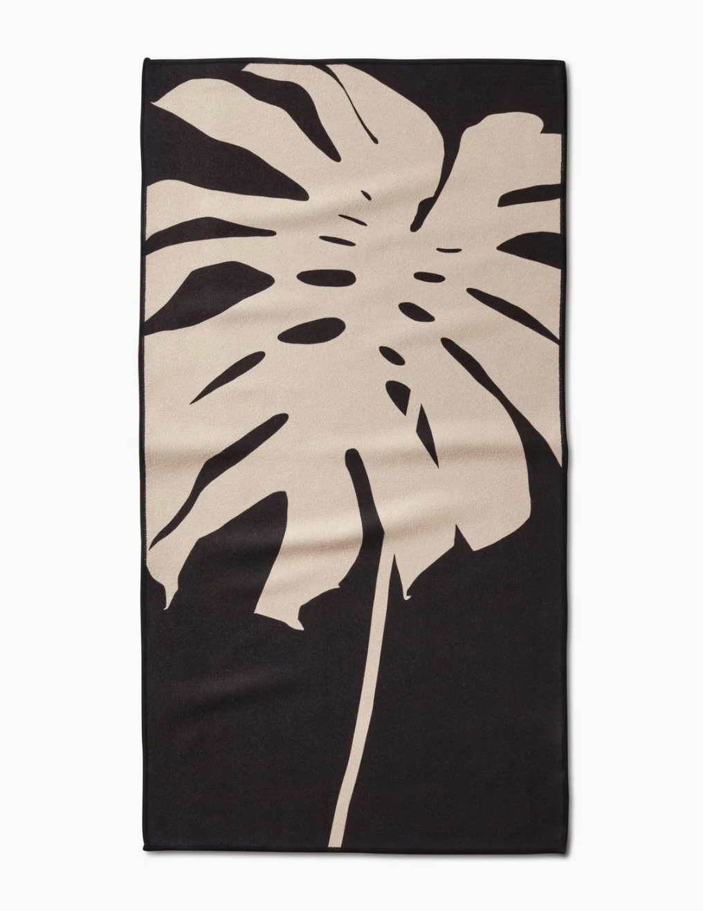 Cream Monstera Fitness Towel