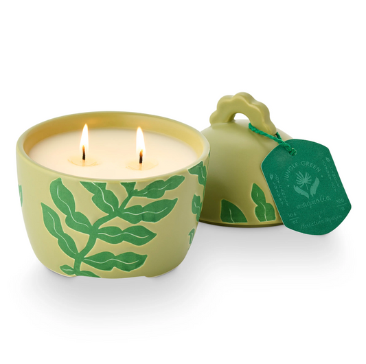 Jungle Green Magnolia Lidded Ceramic