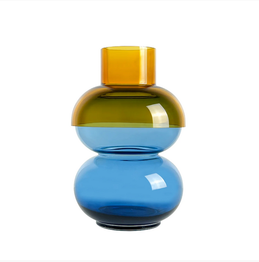 Bubble Vase - Large - Yellow and Blue