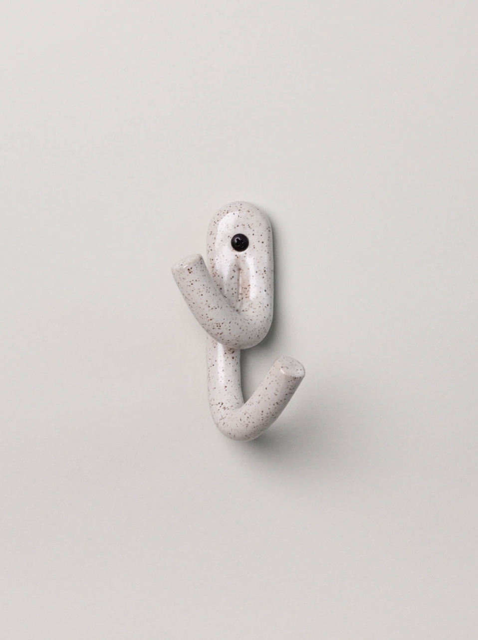 Leggy Crossed Wall Hook - Speckeld White